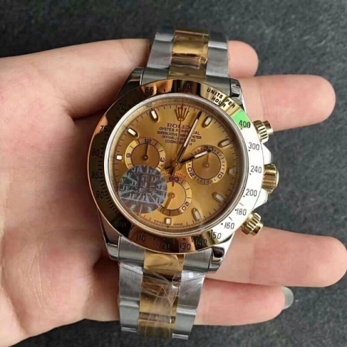 Rolex Daytona Cosmograph 116503 Two Tone Yellow Gold JF Factory 1:1Best Edition Gold Dial On Two Tone Bracelet Swiss .7750