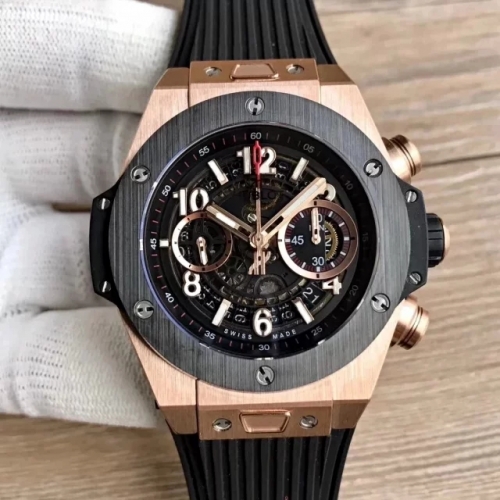 Hublot Big Bang Unico King Gold 411.OX.1180.RX Noob Factory Rose Gold Skeleton Dial Swiss HUB1242