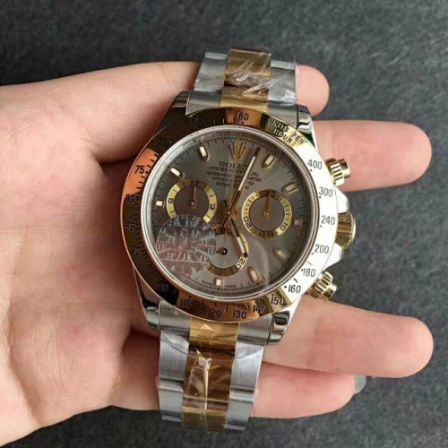 Rolex Daytona Cosmograph 116503 Two Tone Yellow Gold JF  Factory 1:1 Best Edition Gray Dial On Two Tone Bracelet Swiss 7750