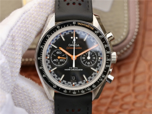 Omega Speedmaster Racing 329.32.44.51.01.001 Co-Axial Chronograph OMF 1:1 Best Edition Black Orange Dial on Black Leather Strap Swiss 9900