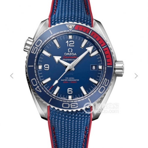 Omega Seamaster Planet Ocean 522.32.44.21.03.001 600m Specialty Pyeongchang 2018 OM Factory Blue Red Bezel  Swiss 8900