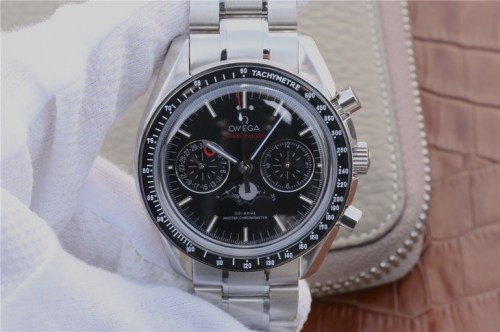 Omega Speedmaster 304.33.44.52.03.001 Moonphase Chronograph Case BF 1:1 black Dial Stainless Steel Bracelet 9300