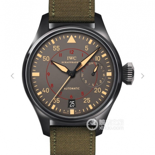 IWC Schaffhausen Big Pilot Real PR IW501902 Top Gun Miramar Ceramic 48mm ZF  Green Dial on Green Army Nylon Strap 51111