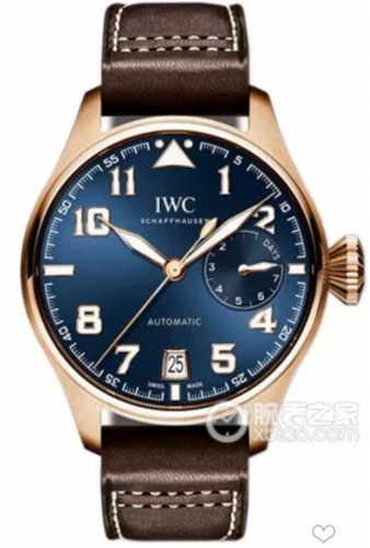 IWC Schaffhausen Big Pilot Real PR 2016 IW500909 Rosegold ZF Best Edition Blue Dial on Brown Leather Strap Swiss 51111