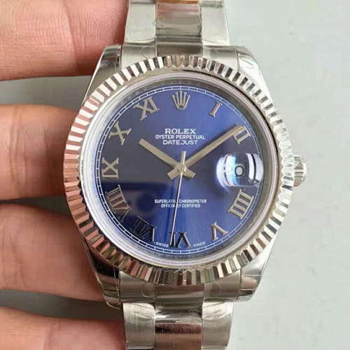 Rolex Datejust II 126334 41MM NOOB  Noob Factory Stainless Steel Anthracite Blue dial roman Dial Swiss 3235