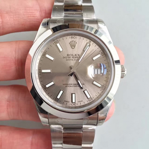 Rolex DateJust II 116300 41mm EW Factory 1:1 Stainless Steel Case Smooth Smooth Dial On Stainless Steel Bracelet Swiss 3136