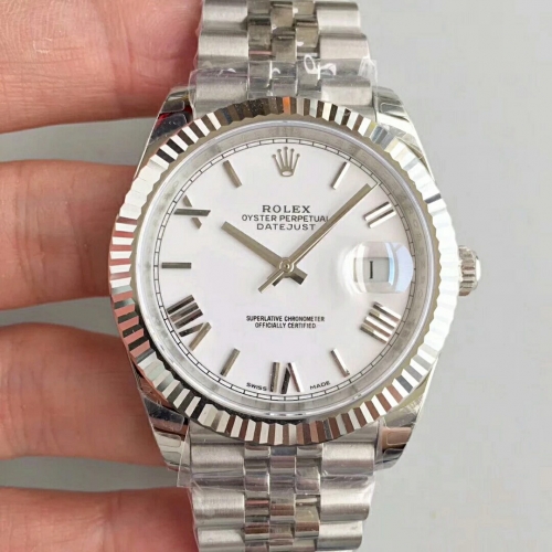 Rolex Datejust II 126334 41MM 2018 EW Factory  Stainless Steel White Rome Dial Swiss 3235
