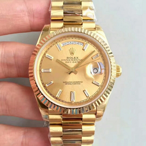 Rolex Day-Date 40 228238 40MM EW Factory Yellow Gold Champagne Dial Swiss 3255