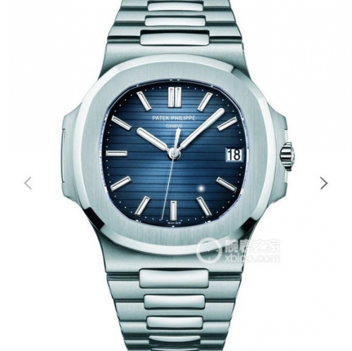 Patek Philippe Nautilus Jumbo 5711/1A-010 Stainless Steel Case PF 1:1 Best Edition Blue Textured Dial on Stainless Steel Bracelet Swiss 324