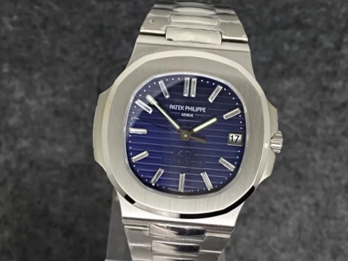 Replica Patek Philippe Nautilus 5711/1P 40TH Anniversary JJ Stainless Steel Blue Dial Swiss 324SC