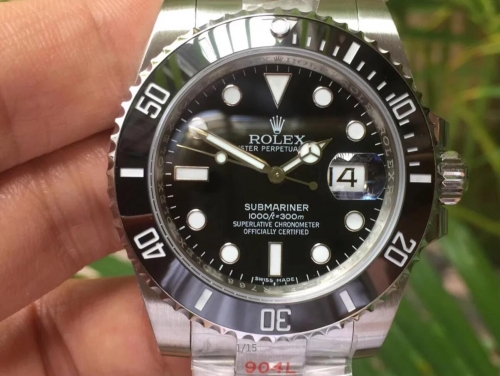 ROLEX Submariner 116610LN 904L SS/SS Blk V10 Noob NB3135 ETA 3135