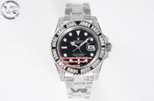 ROLEX VRF Factory V2 Asia 3186 GMT Master II Blk/Wh Hour Hand Adjustable Correct Hand Stack Movement 116759