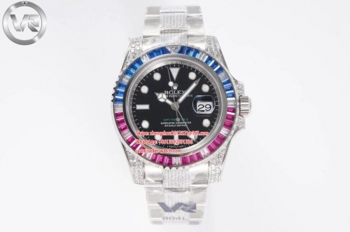 ROLEX VRF Factory V2 Asia 3186 GMT Master II Blu/Red Hour Hand Adjustable Correct Hand Stack Movement 116759