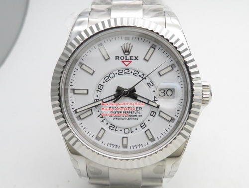ROLEX Noob Factory Best Sk ydweller 1 : 1 Made to Date Skydweller 326934 SS/SS White Noob Asian 23J