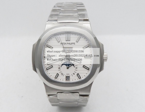 GREEN Factory Patek Nautilus Annual Calendar Ref.5726A Nautilus Annual Cal. 5726A SS/SS White GRNF MY9015