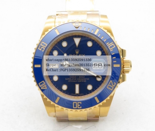 VSF Factory Rolex Ref.116618LB Submariner Blue Latest VS3135 Clone Movement & Best Crystal Submariner 116618LB YG/YG Blue VSF VS3135