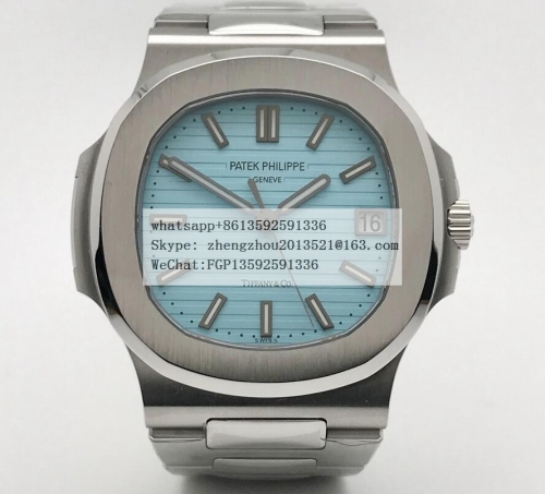 PPF Factory V4 Patek Nautilus Ref.5711 Made 1:1 with reference to a Genuine! Nautilus Jumbo 5711 SS/SS Blue Tiff/Stk PPF V4 Asia 324