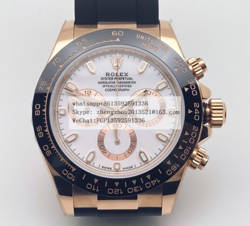 ROLEX EWF Factory Rolex Daytona 904L Thickness of only 13mm  Daytona 116515 904 RG/RU Wht/Stk EWF Asia 7750