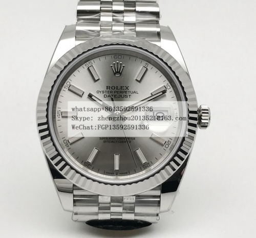 ROLEX Clean Factory 41mm DateJust Jubilee Edition 904L Stainless Steel Made with Genuine Rolex Datejust 41mm 1:1 DJ2 41mm Jub Flt 904L SS/SS Silv/Stk 