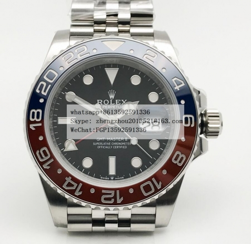 ROLEX CLEAN Factory 904L Asia 3186 Hour Hand Adjustable Correct Hand Stack Movement GMT II 126710BLRO Pepsi Jub SS/SS CLEAN VR3186 CHS ETA 3186