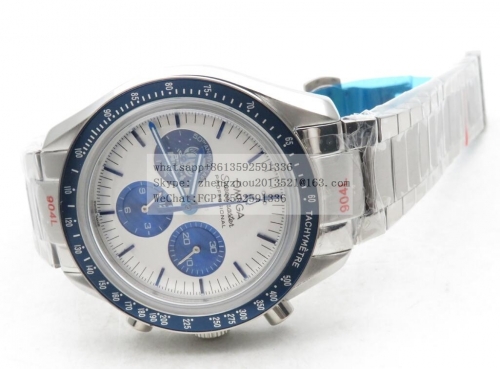 OMEGA Snoopy Limited Edition SpeedMaster Series SpeedMaster Snoopy Apollo Flat SS/SS Wht/Blue Qtz