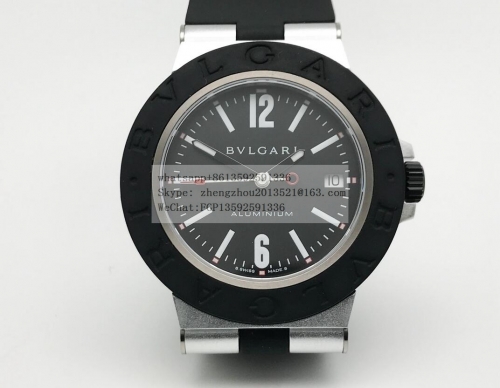 BVF Factory Aluminum Watch by Bvlgari Aluminum Watch AL/RU Black/Stk BVF A2892 ETA 2892