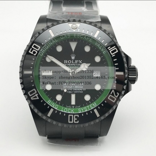 ROLEX Blaken Green Sea Dweller eta 2836  Blaken Sea Dweller Grn DLC/DLC Black A2836