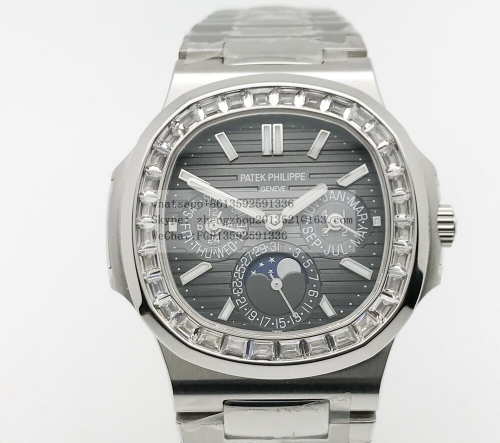 PATEK PHILIPPE NAUTILUS SERIES  GRF Factory Patek Nautilus Perpetual Calendar Ref.5740 Nautilus Pert Cal 5740 Dia SS/SS Grey GRF A240