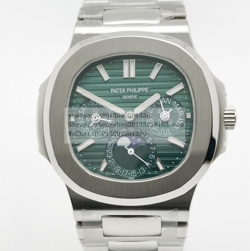 PATEK PHILIPPE NAUTILUS SERIES GRF Factory Patek Nautilus Perpetual Calendar Ref.5740 Nautilus Pert Cal 5740 SS/SS Green GRF A240