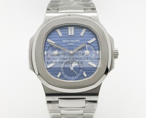 PATEK PHILIPPE NAUTILUS SERIES  GRF Factory Patek Nautilus Perpetual Calendar Ref.5740 Nautilus Pert Cal 5740 SS/SS Blue GRF A240