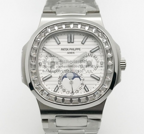 PATEK PHILIPPE NAUTILUS SERIES Nautilus  GRF Factory Patek Nautilus Perpetual Calendar Ref.5740 Nautilus Pert Cal 5740 Dia SS/SS White GRF A240