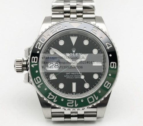 ROLEX Clean Factory 126720VTNR VR3186 Hour Hand Adjustable GMT II 126720VTNR 904L Jub SS/SS Blk Clean VR3186