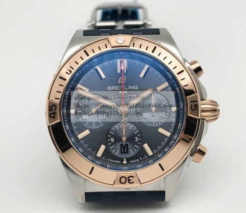 Breitling  TF Factory Chronomat  BSW0471B - Chronomat B01 RG/SS/RU Blue/Stk TF Asia 7750