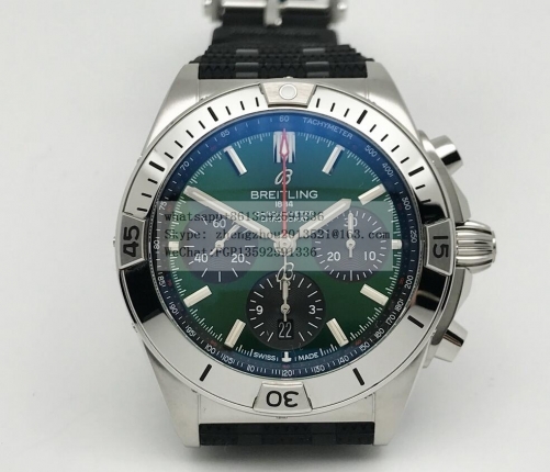 Breitling  TF Factory Chronomat  BSW0470E - Chronomat B01 SS/RU Green/Stk TF Asia 7750