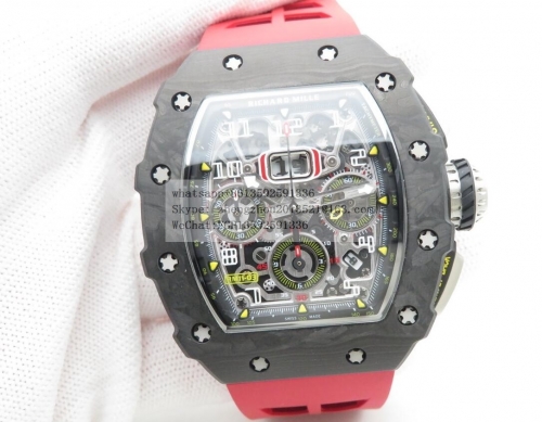 KVF Factory RM011-03 Richard Mille Automatic Flyback Chronograph RM0189B - RM011-03 Auto Flyback Chrono Red FC/RU KVF A7750