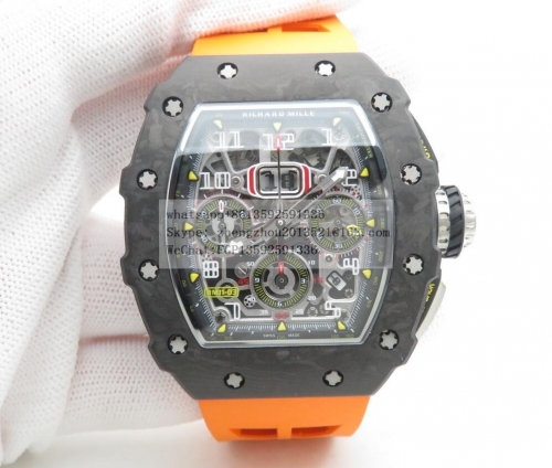 KVF Factory RM011-03 Richard Mille Automatic Flyback Chronograph RM0189E - RM011-03 Auto Flyback Chrono Org FC/RU KVF A7750