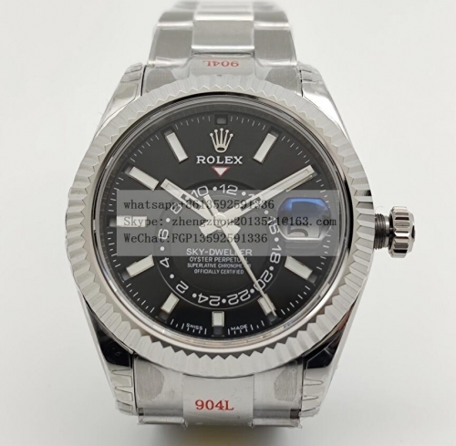 ROLEX ROLSKD021A - Skydweller 326934 SS/SS Black JNF Asian 23J  JNF Factory Skydweller