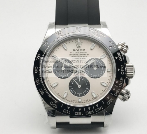 ROLEX ROLDYT0353D- Daytona 116519 904L SS/RU Met/Stk QF Asia 4130 QF Factory 1:1 Rolex Daytona in 904L Steel Real Meteorite Dial