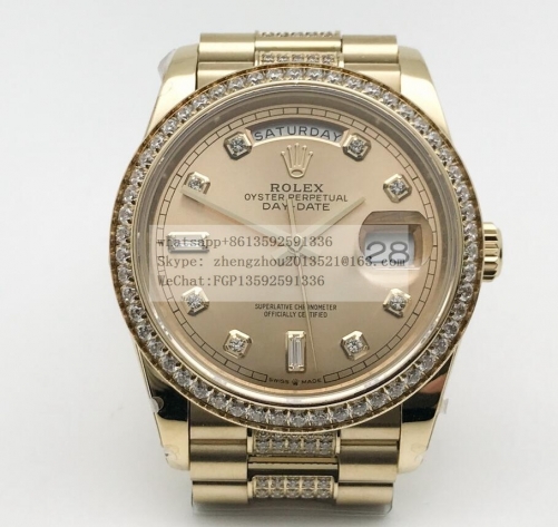 ROLEX RDD0261D - DayDate 36mm Pres Dia YG/YG Gold/Dia BPF A2836 BPF Factory Top Edition DayDate 36mm