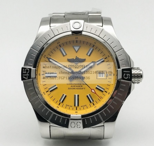 Breitling BSW0469B - Avenger 43mm SS/SS Yellow TF A2824 TF Factory Avenger 43mm
