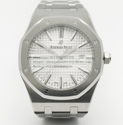 AP AP0734A - Royal Oak 15400 SS/SS White RSF A3120 RSF Factory AP Ref.15400 Royal Oak in Stainless Steel