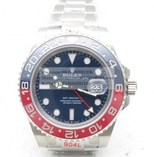 ROLEX ROLGMT0243E - GMT II 126719 Oys SS/SS Blue JCF VR318 CHS JCF Factory with VR3186 Hour Hand Adjustable Correct Hand Stack Movement