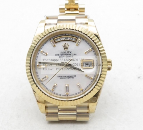 ROLEX RDD0251A - DayDate 40mm 904L Flt YG/YG M-Wht/Dia GMF A2836 GMF Factory 40mm DayDate