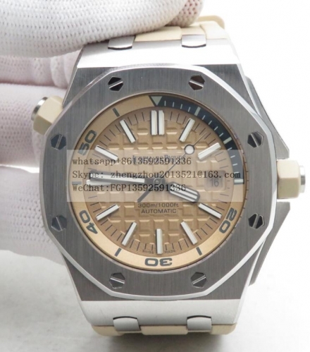 AP AP0669F - Royal Oak Offshore Diver 15710 SS/RU K-Beige BF A3120 BF Factory Edition AP Royal Oak Diver 15710