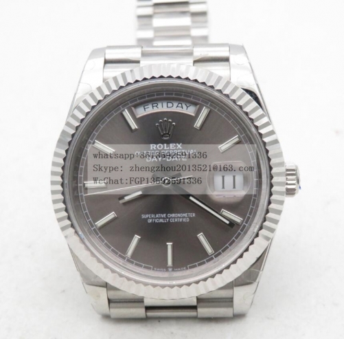 ROLEX RDD0249A - DayDate 40mm Flt SS/SS Grey/Stk BPF A2836 BPF Factory 40mm DayDate