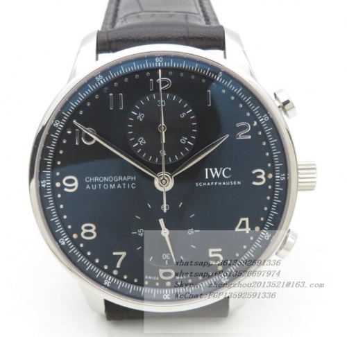 IWC IWC0479 - Portuguese Chrono Ed SS/LE Black/Num ZF A7750 Mod ZF Factory IWC Portuguese Chronograph