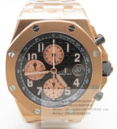 AP AP0638B - AP ROO 2019 RG/RG Black JF A3126 Mod JF Factory AP Royal Oak Offshore 2019 Rose Gold **Updated with Better Bezel Finish **Updated Datewhe