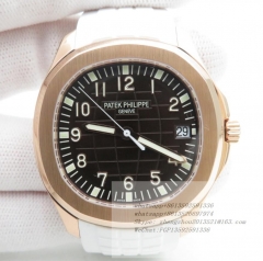 Patek Philippe PP0374 - Aquanaut Ref.5167 RG/RU Brown/Num ZF 1:1 MY9015 Mod ZF Factory Top Edition Patek Aquanaut 5167 Edition Brown Made 1:1 with a G