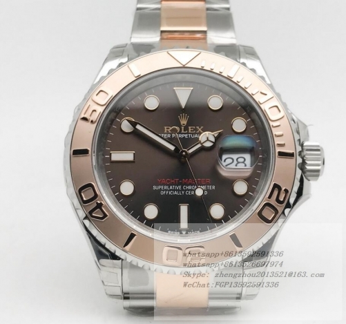 ROLEX  ROLYM230B - YachtMaster 126621 40mm 904 RG/SS Brown VSF VS3235