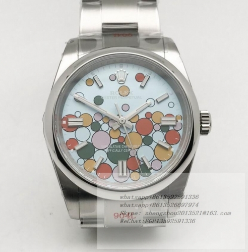 ROLEX ROYP025B - Oyster Pert. 36mm 126000 904 SS/SS Bubbles GMF A2824 GMF Factory Ref. 126000 Oyster Perpetual 36mm